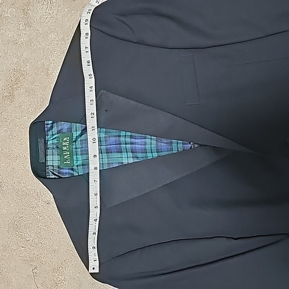 RALPH Lauren Mens Black Two Button 100% wool Blazer Jacket black - Picture 4 of 12